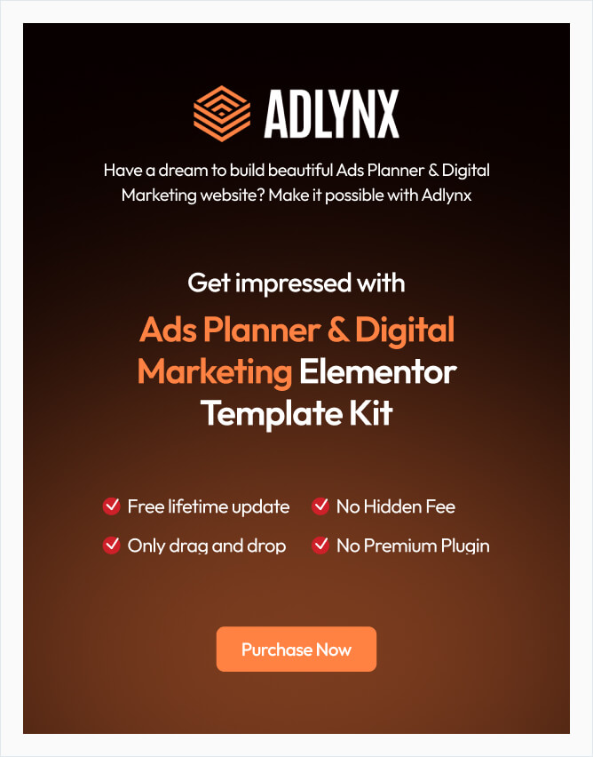 Adlynx - Ads Planner & Digital Marketing Elementor Template Kit
