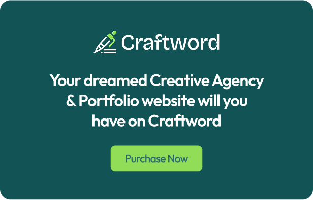 Craftword - Creative Agency & Copywiting Portfolio Elementor Template Kit