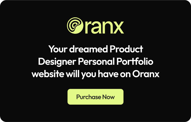 Oranx - Product Designer Personal Portfolio Elementor Template Kit