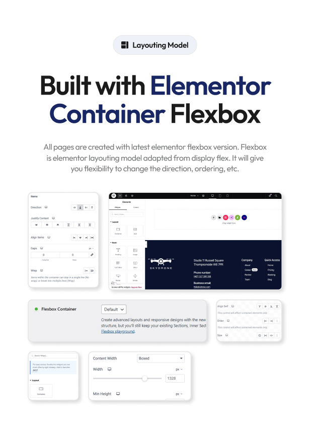 Skydrone - Drone Aerial Video & Photography Elementor Template Kit